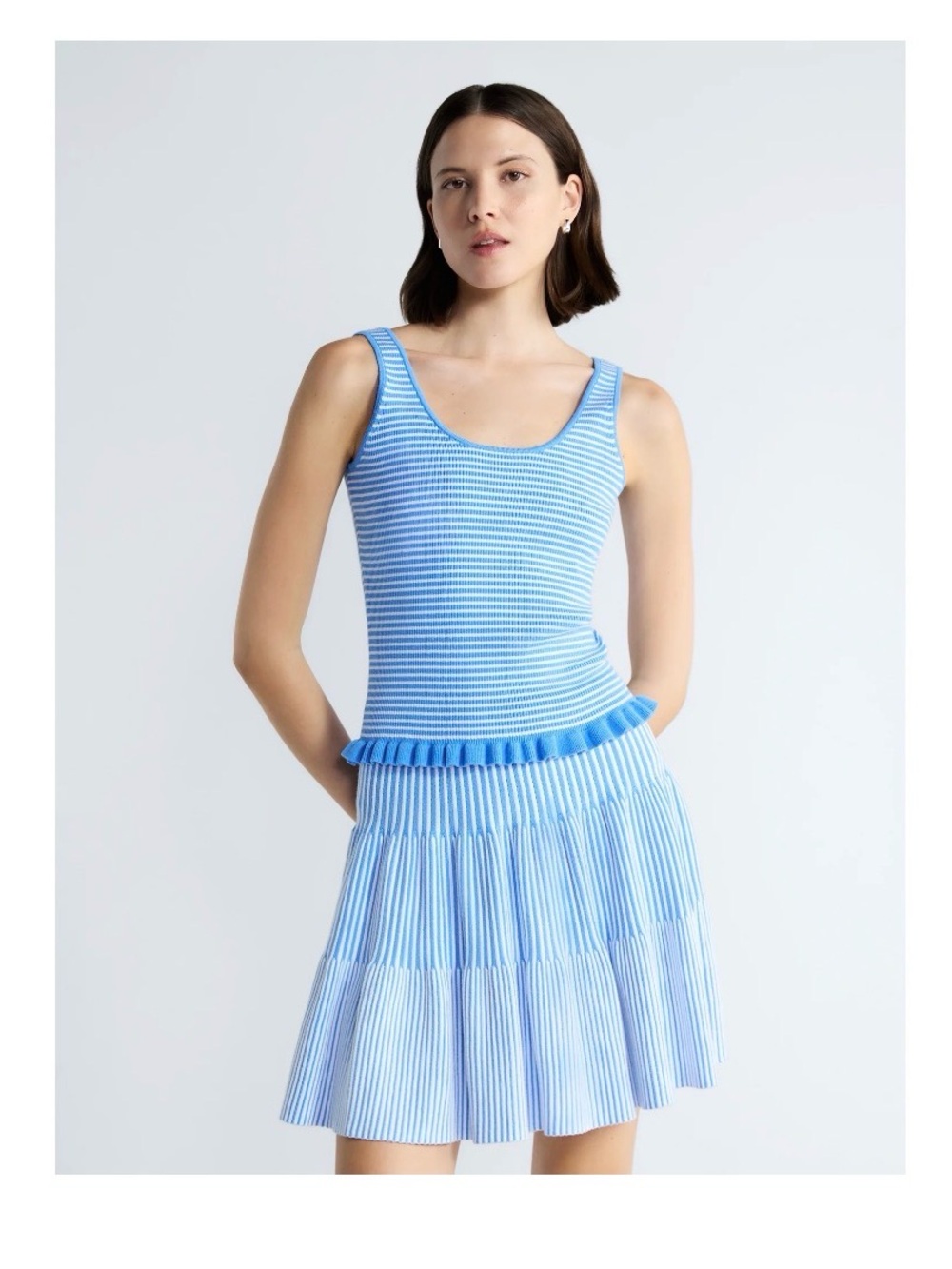 Free Assembly Women’s Ruffle Hem Knit Tank Top